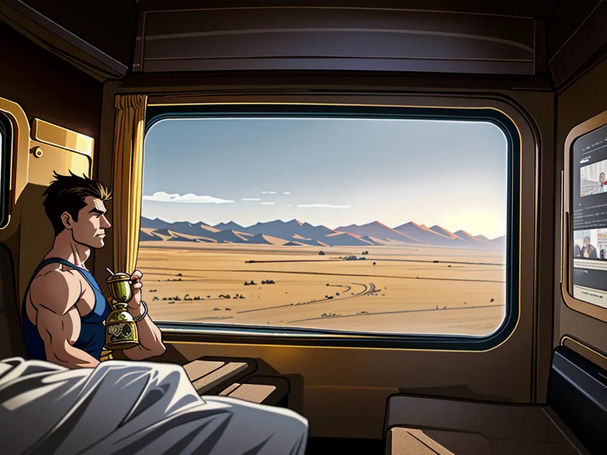 Gold-tier journey: The preferred mode of travel on The Ghan. Cabins feature vintage brass accents, private bathrooms, and a spacious, comfortable bench seat that transforms into bunk beds in the evening, or whenever leisure and scenic views call for relaxation. Gold-tier fares commence at approximately $2,800 per individual for a three-night stay in a double-occupancy room on Luxury Journey: Gold Class is the Preferred Choice on The Ghan. The accommodations feature vintage brass decor, private bathrooms, and a spacious, comfortable bench that transforms into cozy bunk beds at night or whenever you desire a leisurely break to appreciate the scenery. Prices for Gold Class travel commence at approximately $2,800 per individual for a three-night stay in a double occupancy room during